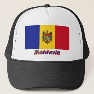 Boné Français de Drapeau Moldavie avec le nom en