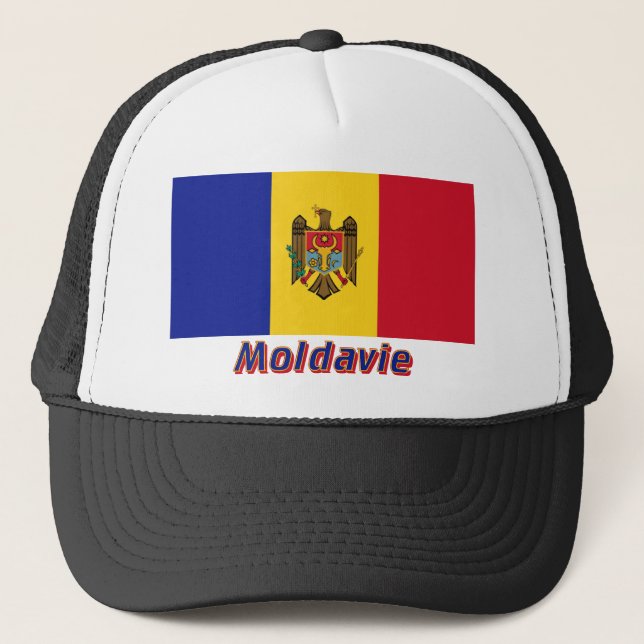 Boné Français de Drapeau Moldavie avec le nom en (Frente)