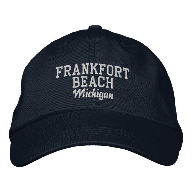 Boné Frankfort Beach Michigan Embroidered Baseball Hat (Frente)