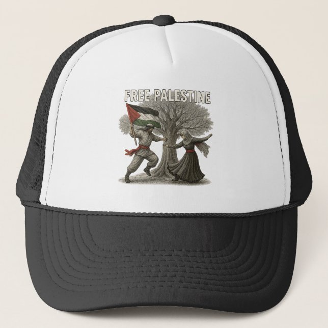Boné Free Palestine Cap – Symbol of Strength (Frente)
