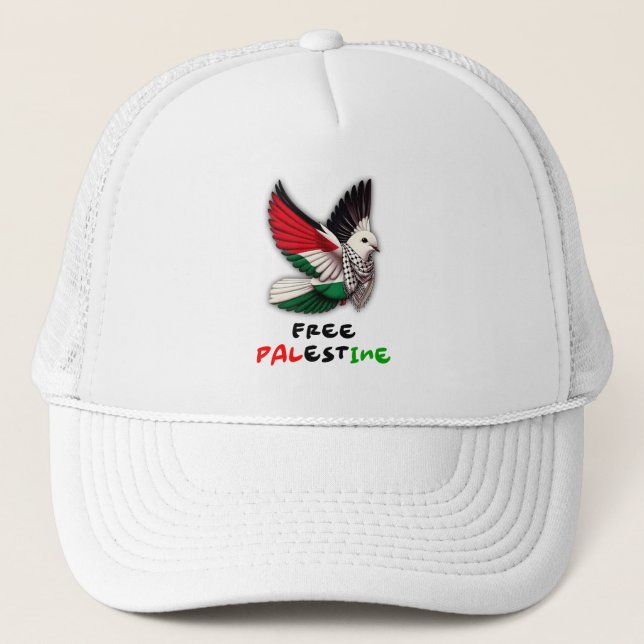 Boné Free Palestine Trucker Hat (Frente)