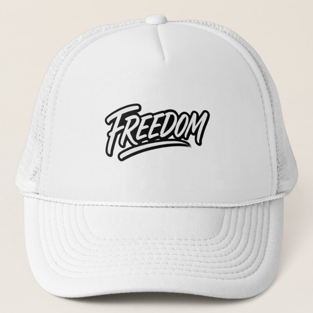 Boné FREEDOM – Bold Brush Calligraphy Motivational Hat (Frente)