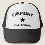 Boné Fremont California Trucker Cap<br><div class="desc">Fremont California truckers hat,  baseball style truckers cap. Proud of your home town or just homesick,  this is the perfect hat for you. d342356</div>