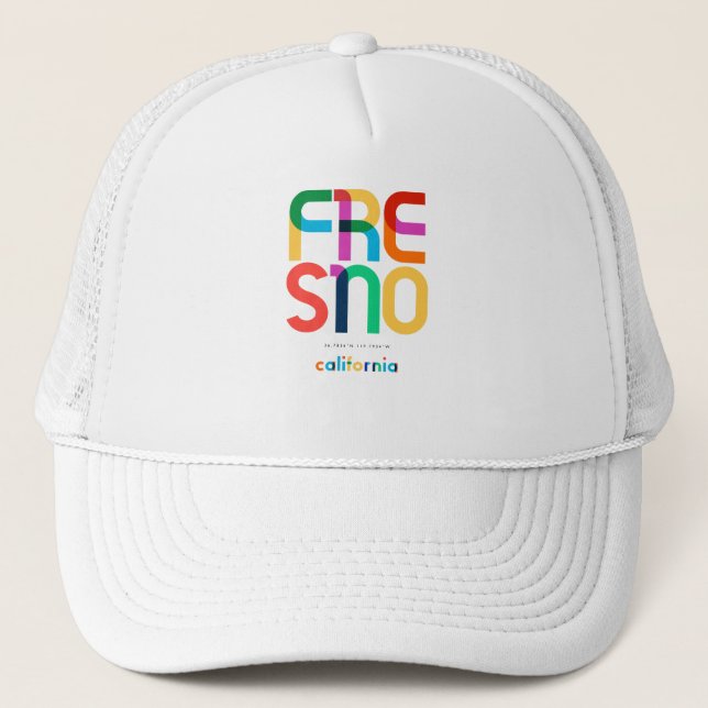 Boné Fresno California Meio século, Pop Art, (Frente)