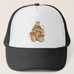 Boné Frog with mushrooms