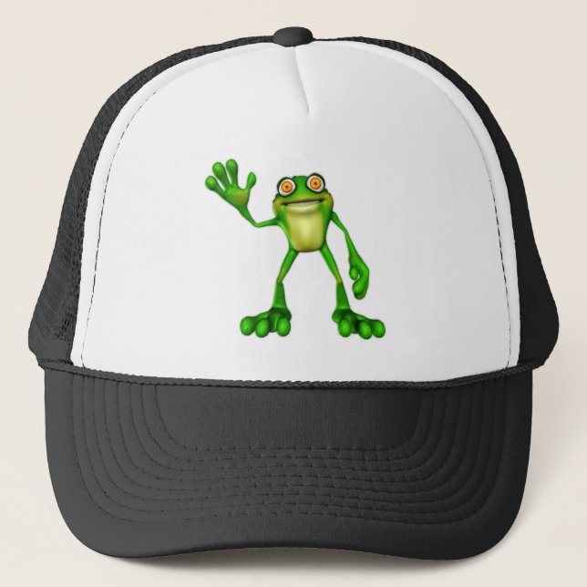 Boné Froggie, o Sapo de Ondas de Cartoon (Frente)