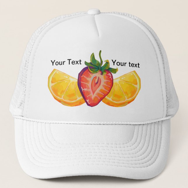 Boné Fruit, Strawberry, orange (Frente)