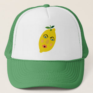 Boné Frutas Engraçadas, limão amarelo