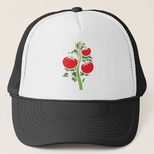 Boné Frutas Vegetais De Tomate Vermelho Vegetal (Frente)