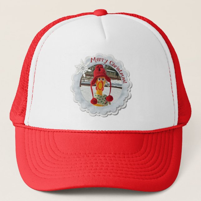 Boné Fun Chicken Merry Christmas Hat! (Frente)