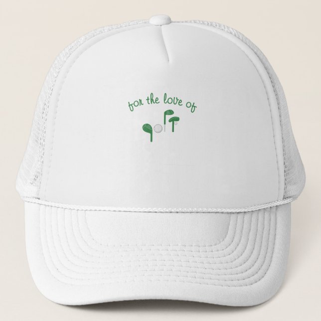 Boné Fun "For the Love of Golf" Green Typography Hat (Frente)