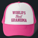 Boné Fun Grandma Gift! World's best cap<br><div class="desc">World's best Grandma cap</div>