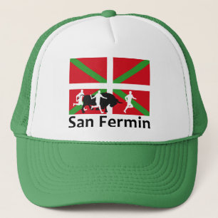 Boné Funcionamento de touro de San Fermin em Pamplona e