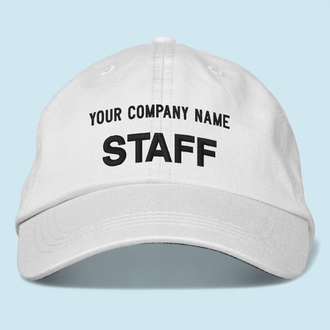 Boné Funcionarios Roupa Bordado Branco (MISOOK White Embroidered Staff Baseball Cap)
