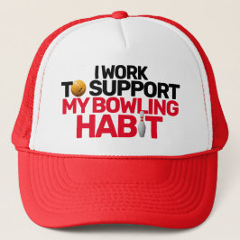 Boné Funny Bowler Work To Support Bowling Habit