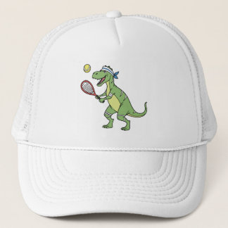 Boné  Funny Cartoon T-Rex Playing Tennis Dinosaur