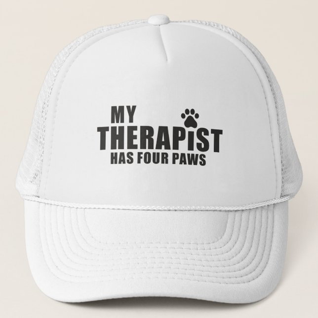 Boné Funny Dog Mom Dad Gift! My Therapist Has Four Paws (Frente)