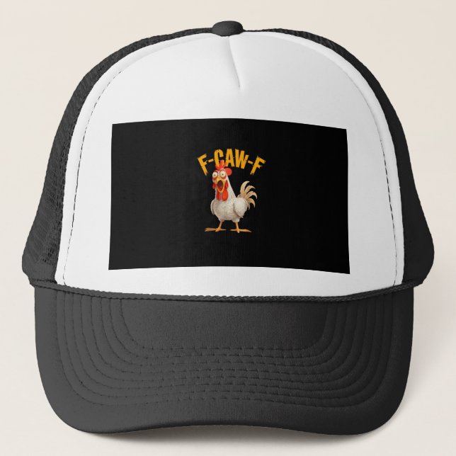 Boné Funny F-Awk-F Chicken F-Caw-F Rooster Pun Retro Vi (Frente)
