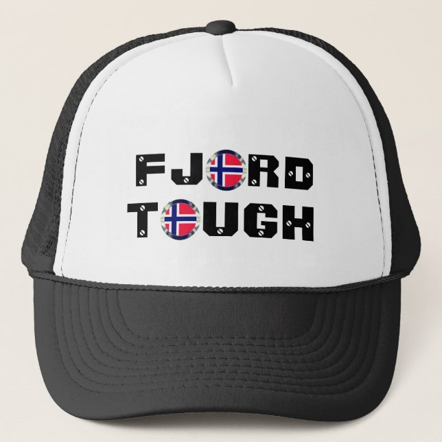 Boné Funny "Fjord Tough" & Norway Flag  (Frente)