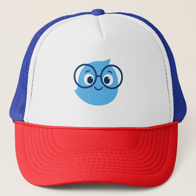 Boné Funny Geeky Smiley Face Foam Trucker Hat (Frente)