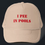 Boné Funny I pee in pools party hat<br><div class="desc">I pee in pools humorous funny hat</div>
