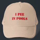 Boné Funny I pee in pools party hat<br><div class="desc">I pee in pools humorous funny hat</div>