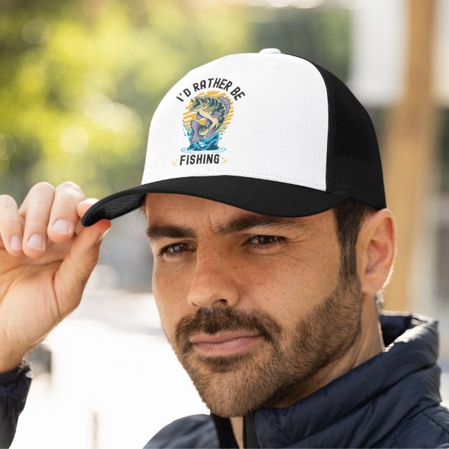 Boné Funny I'd rather be fishing (Criador carregado)