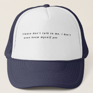 Boné Funny Introvert Quote Trucker Hat - Please don't
