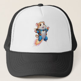 Boné Funny Jetpack Hamster Cap | Cartoon Animal Hat