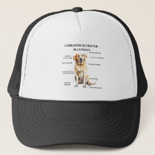 Boné Funny Labrador Retriever Blueprint