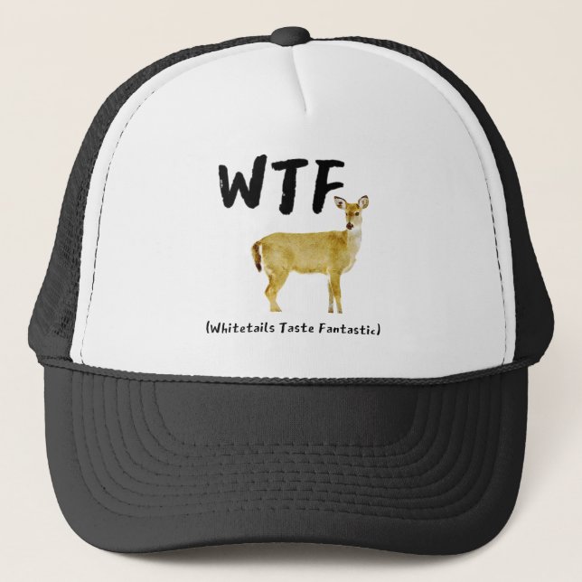 Boné Funny Laugh WTF Whitetail Taste Fantástico Hunter (Frente)