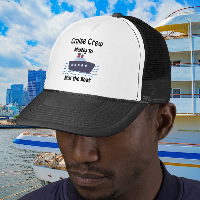 Boné Funny Miss the Boat Black Personalize (personalize with your own words)
