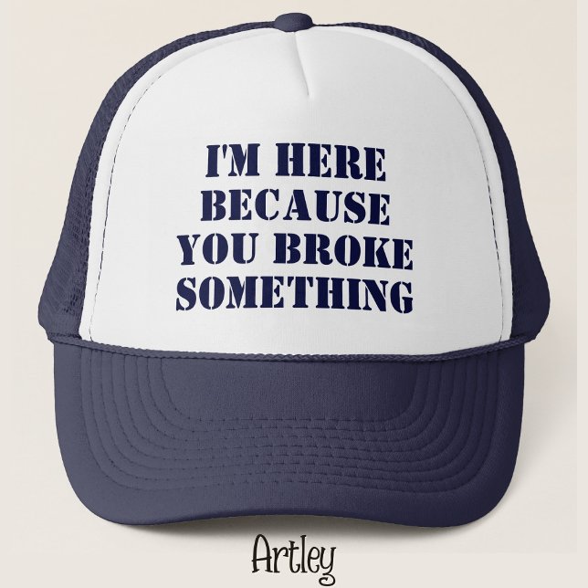Boné Funny Phrase Handyman Dad Joke Blue (Criador carregado)