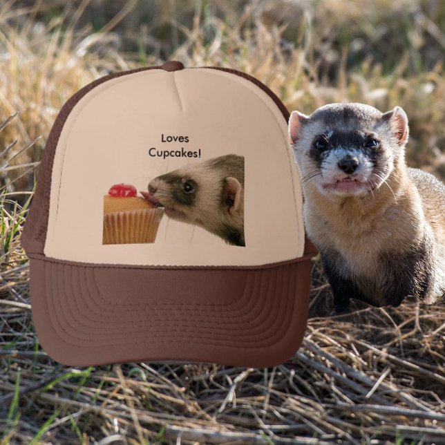 Boné Furões adoram Cupcakes (Ferrets Love Cupcakes Hat)