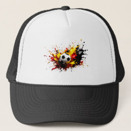 Boné Fussball fällt in die Farben Rot Gelb Schwarz