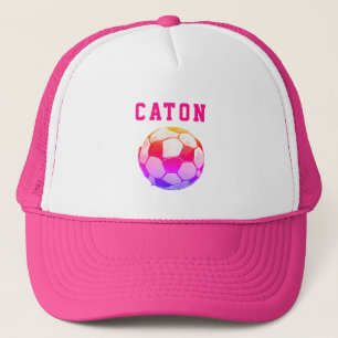 Boné Futebol de Crianças Rosa Personalizado