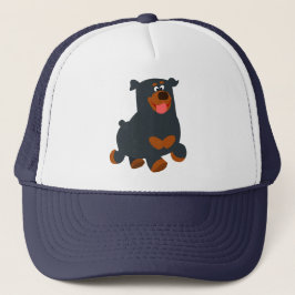 Boné Gamboling Cartoon Rottweiler Hat