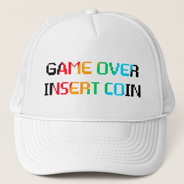 Boné Game Over Insert Coin (Frente)