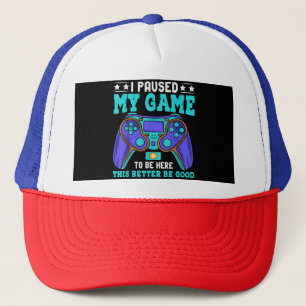 Boné Gamer Shirt Boys Men Crianças Pausaram Meu Jogo Pa