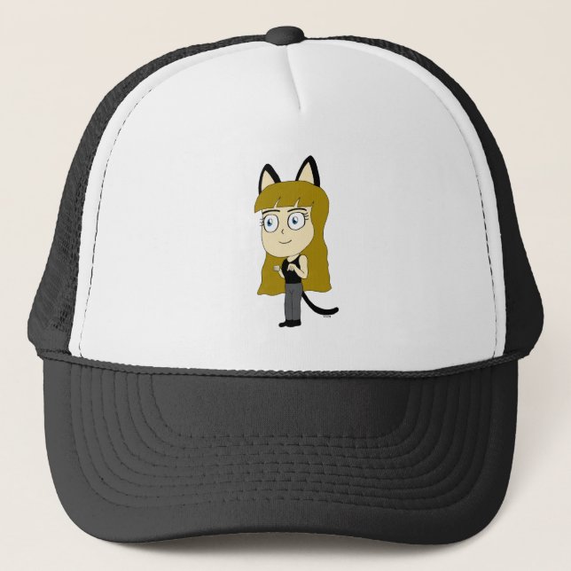 Boné garotinha chibi de gato (Frente)