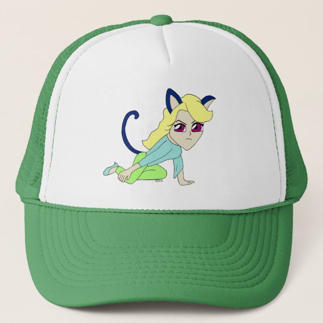 Boné garotinha gato chibi (Frente)