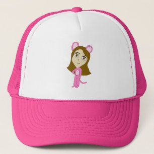Boné gata rosa