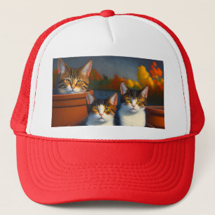 Boné Gatinhos de plantas potes, Gatinhos de caminhoneir