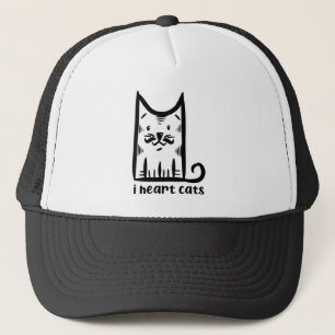 Boné Gato com bigode Na moda, em gatos do coração