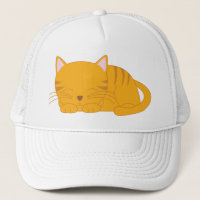 Gato de gato malhado alaranjado do sono