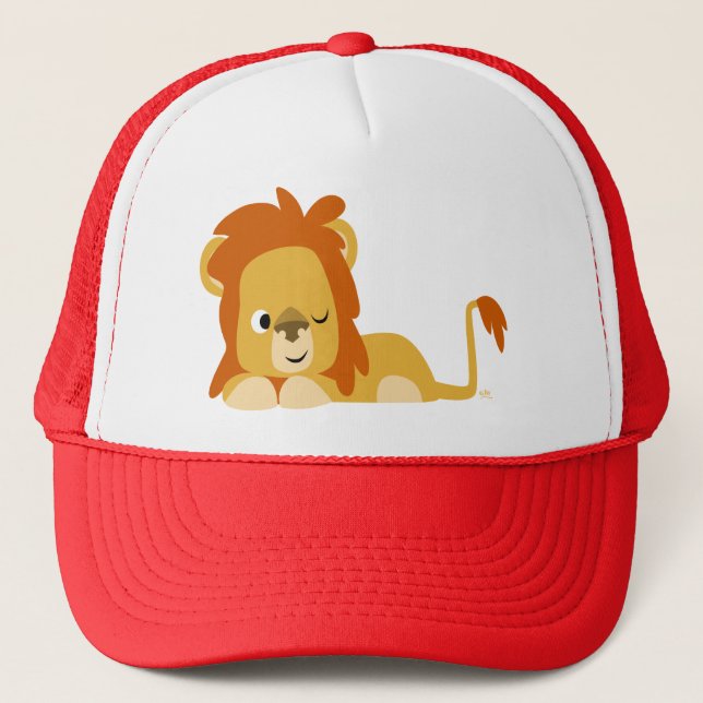 Boné Gato de Leão de Cartoon Gelado (Frente)