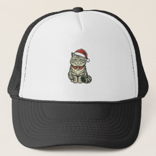 Boné Gato de Natal Chapéu do Papai Noel Design de Gravu