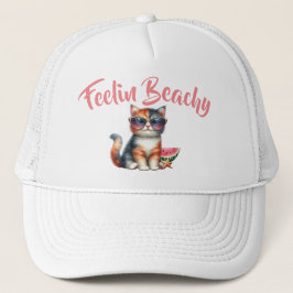 Boné Gato Fofo Sentindo-se Praiano
