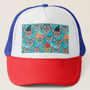 Boné Gato no chapéu