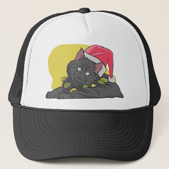 Boné Gato Preto de Natal (Frente)